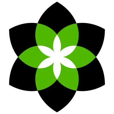 soyut geometrik çiçek