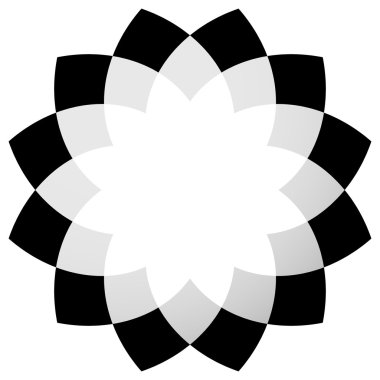 soyut geometrik çiçek