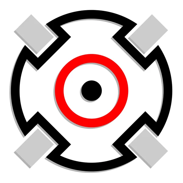 Crosshair, icono de la marca de destino — Vector de stock