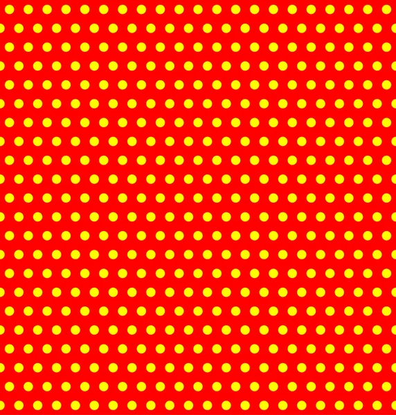Sárga és piros pöttyös mintával — Stock Vector