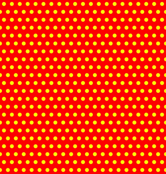 yellow and red polka dot pattern