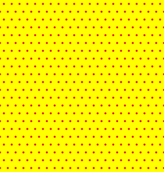 Motif à pois jaune et rouge — Image vectorielle