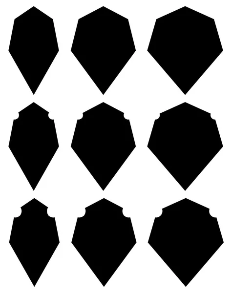 Set of various shield shapes. — Stock Vector
