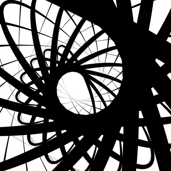 Formes ovales spirales abstraites — Image vectorielle