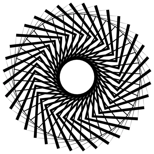 Abstrakt spiral monokrom element — Stock vektor