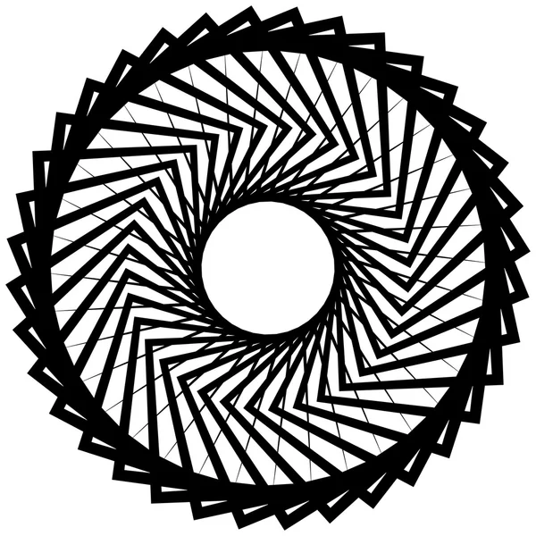 Elemento astratto spirale monocromatico — Vettoriale Stock