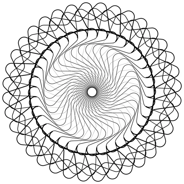 Abstracte monochroom spiraal element — Stockvector