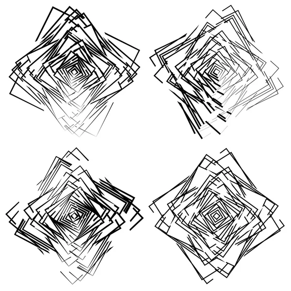抽象的なランダム、交差する正方形セット — ストックベクタ