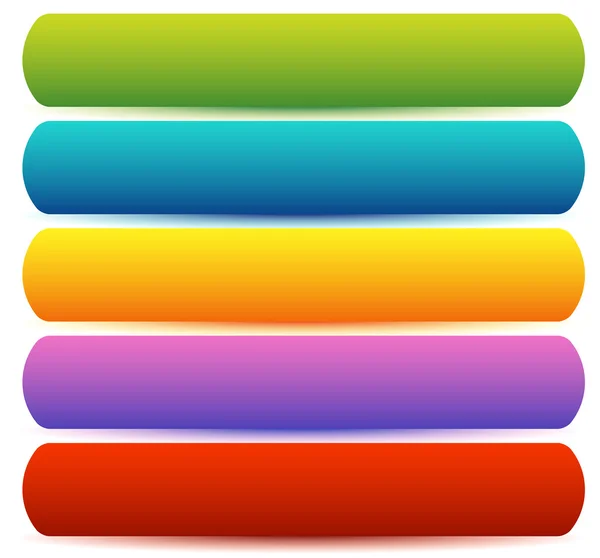 Conjunto de pancartas horizontales de colores — Vector de stock