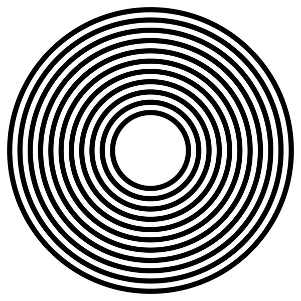 Abstracte concentrische stralende cirkel — Stockvector