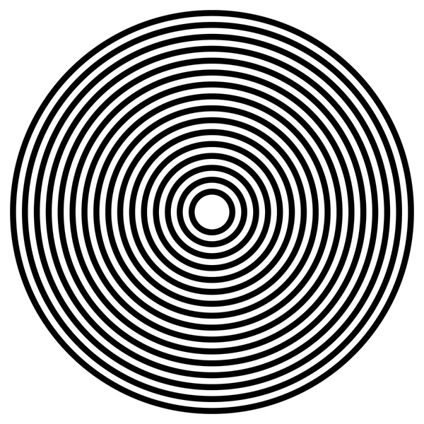 Abstracte concentrische stralende cirkel — Stockvector