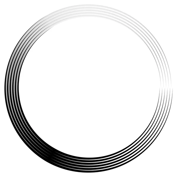 抽象的な同心円、放射円 — ストックベクタ