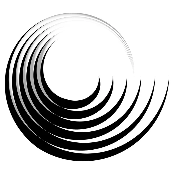 Abstrait concentrique, cercle rayonnant — Image vectorielle