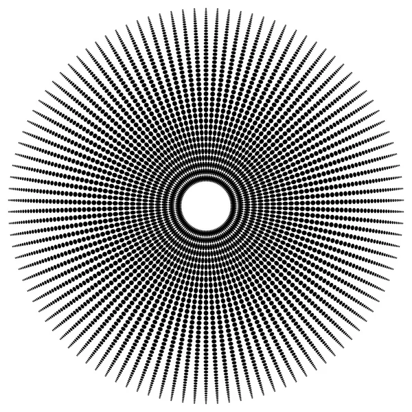 Elemento radial punteado abstracto — Archivo Imágenes Vectoriales