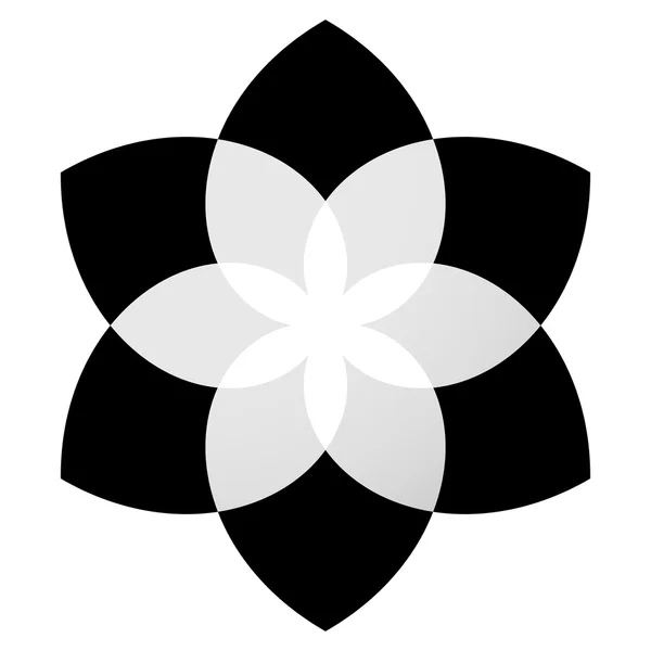 Soyut geometrik çiçek — Stok Vektör