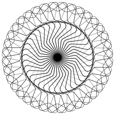 Soyut tek renkli sarmal öğesi