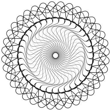 Soyut tek renkli sarmal öğesi