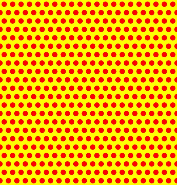 Padrão de ponto polka amarelo e vermelho — Vetor de Stock