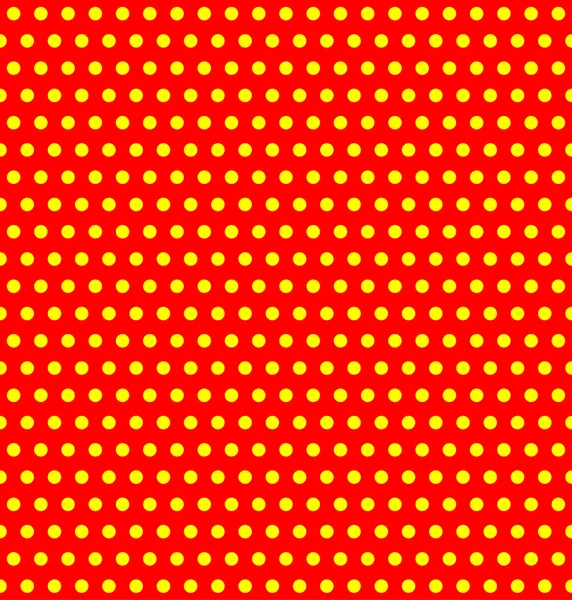 Motif à pois jaune et rouge — Image vectorielle