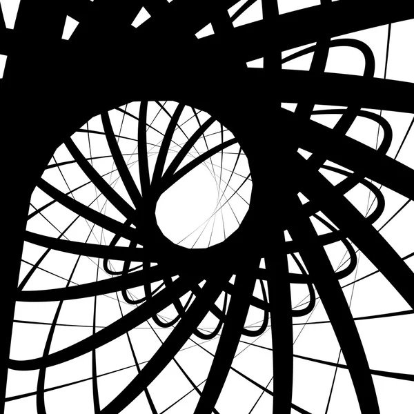 Formas ovaladas espirales abstractas — Vector de stock