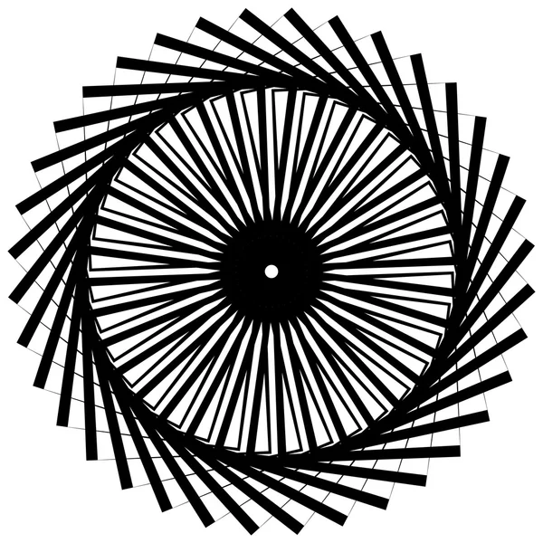 Élément abstrait monochrome spirale — Image vectorielle