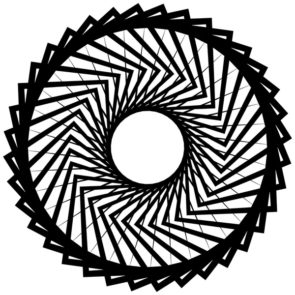 Élément abstrait monochrome spirale — Image vectorielle