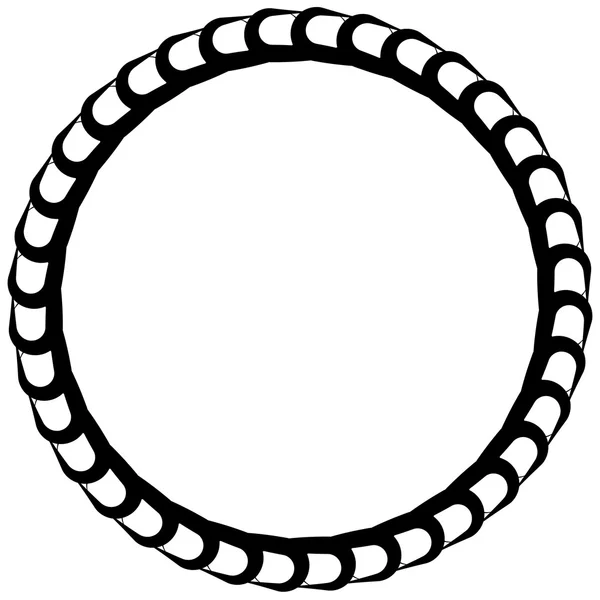 Abstraktes spiralförmiges monochromes Element — Stockvektor