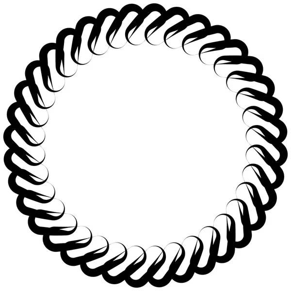 Abstraktes spiralförmiges monochromes Element — Stockvektor