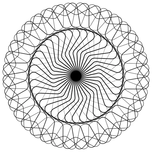 Abstracte monochroom spiraal element — Stockvector