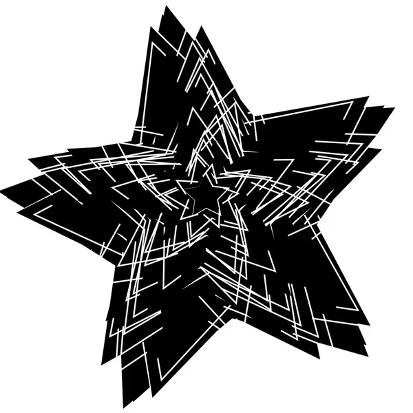 抽象的なチクチク、織られた星の要素 — ストックベクタ