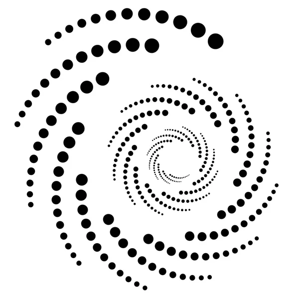 Elemento circular de puntos radiales . — Archivo Imágenes Vectoriales