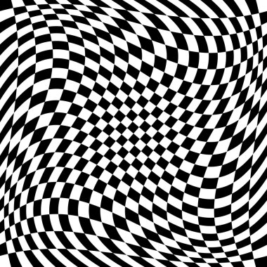 Spiral etkisi ile damalı deseni