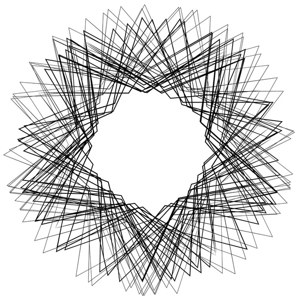 Monochroom abstract circulaire element — Stockvector