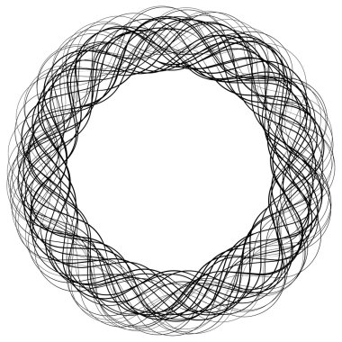 Tek renkli soyut döngüsel öğe  