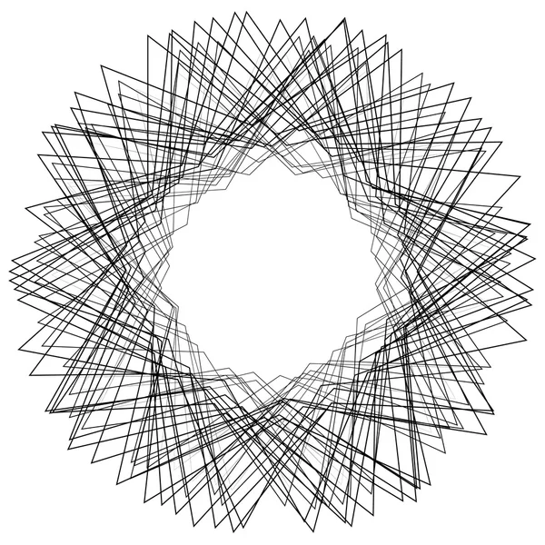 Élément circulaire abstrait monochrome — Image vectorielle