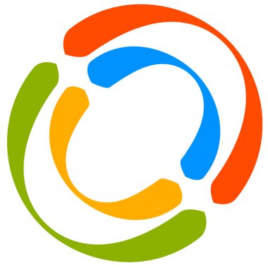 Renkli daire soyut öğe