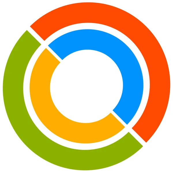 彩色圆圈抽象元素 — 图库矢量图片