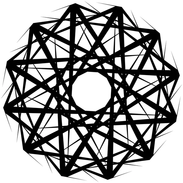 Elemento abstrato geométrico rotativo — Vetor de Stock