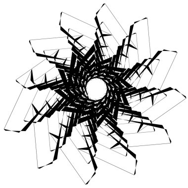 Dairesel soyut geometrik öğesi.  