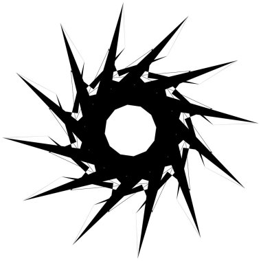 Dairesel soyut geometrik öğesi.  