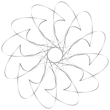 Geometrik soyut sarmal öğesi 