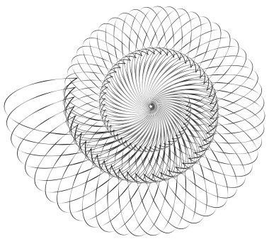Geometrik soyut sarmal öğesi 