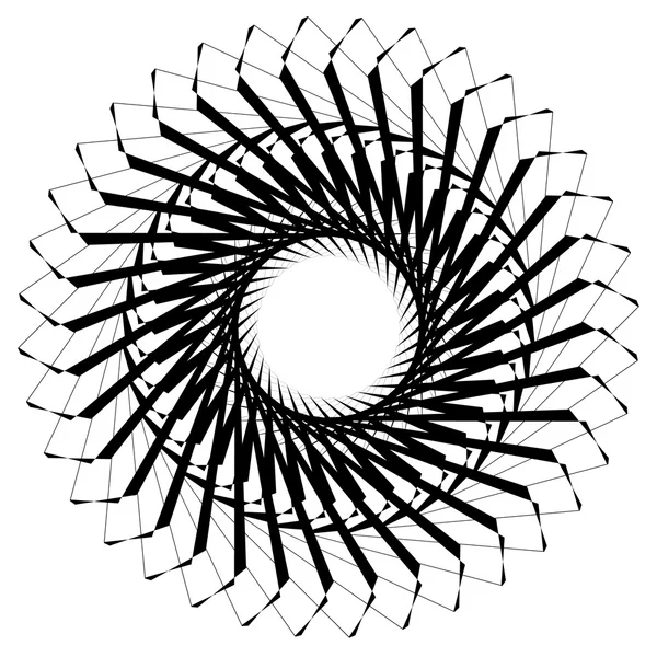 Elemento geometrico astratto circolare . — Vettoriale Stock