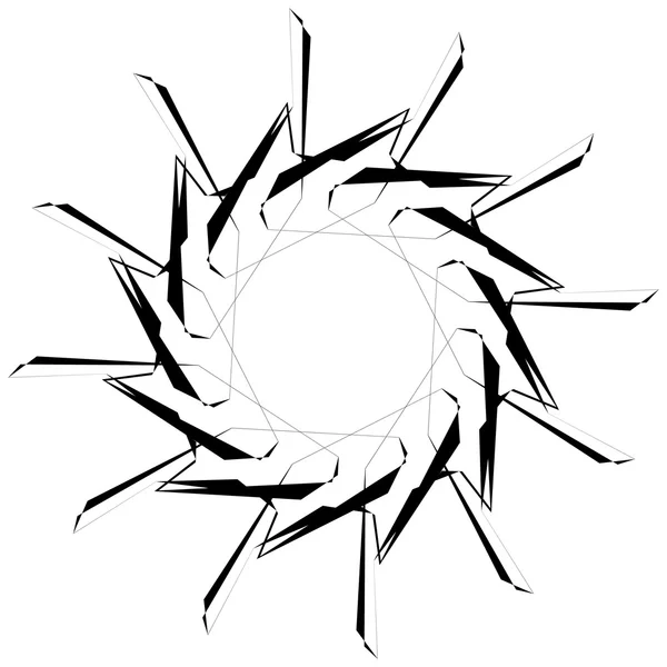 Elemento geométrico abstracto circular . — Archivo Imágenes Vectoriales