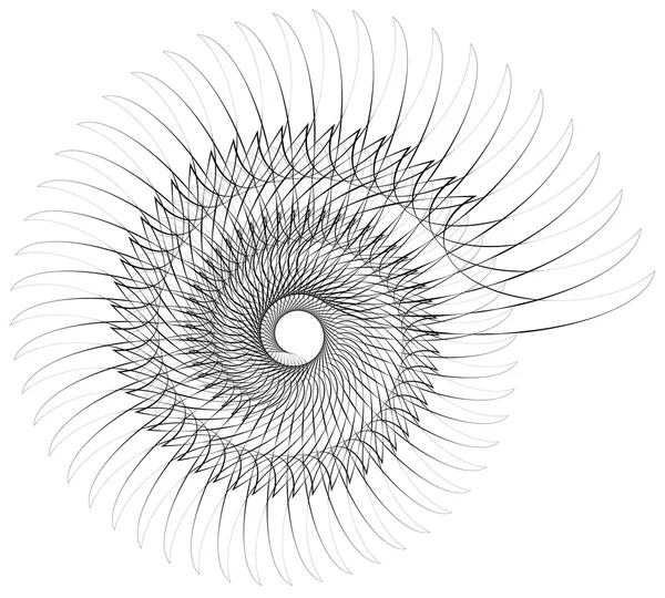 Elemento geométrico abstracto espiral — Vector de stock