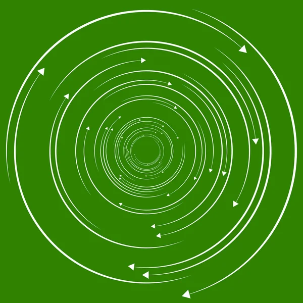 Concentrique, fond de flèches circulaires — Image vectorielle