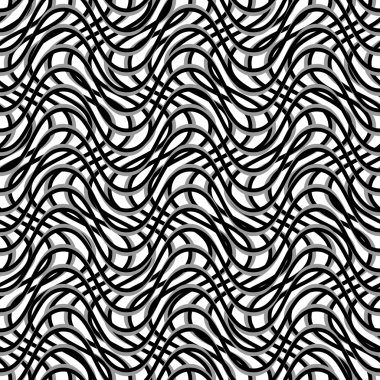 Dalgalı, dalgalı, dalgalı çizgilerörgü.