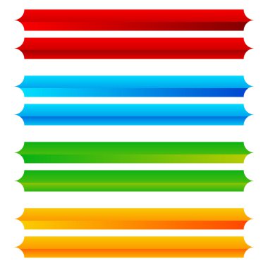 Dikdörtgen yatay parlak, renkli düğmeler