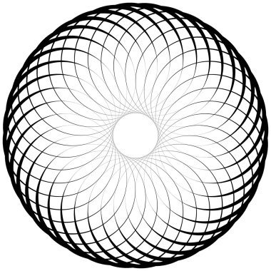 Soyut geometrik sarmal öğesi 