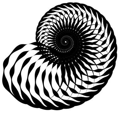 Snail, helix made of rotating circles clipart